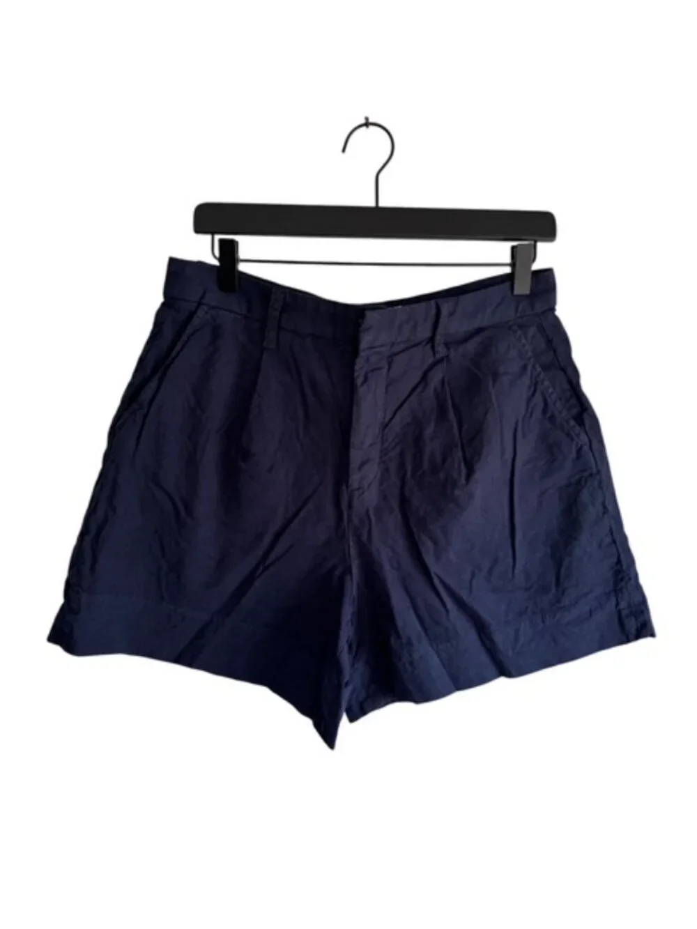 Frank & Eileen Waterford 8 Shorts Navy Italian Performance Linen
